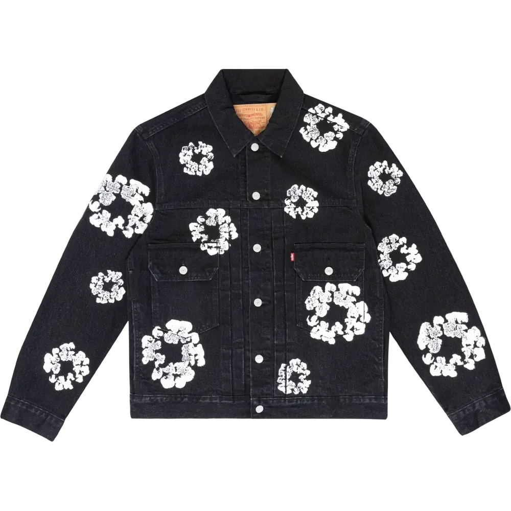 DENIM TEARS TYPE – 2 ALL OVER WREATH BLACK