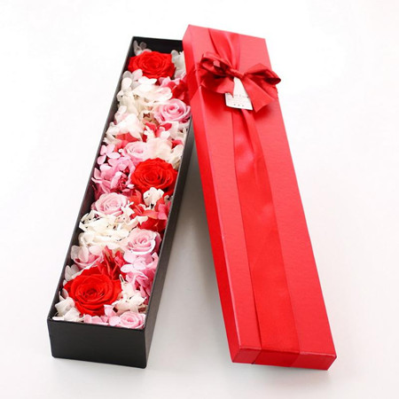 Preservation flowers-Red Pink Rose Gift Box