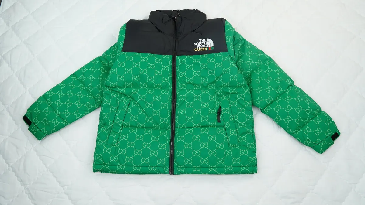 The North Face Splicing White And Green GUCCI