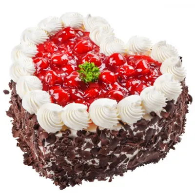 Heart-shaped fruit cake