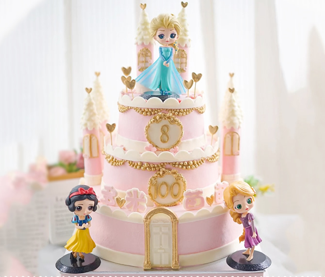 Three-layer children's cake D type