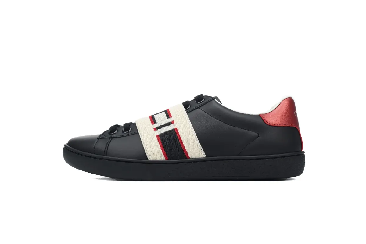 Gucci Ace Stripe Leather ‘Black’