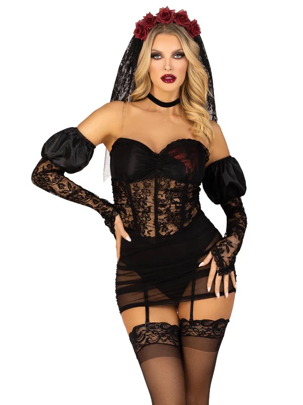 Heartbreak Bride Costume - Black - S