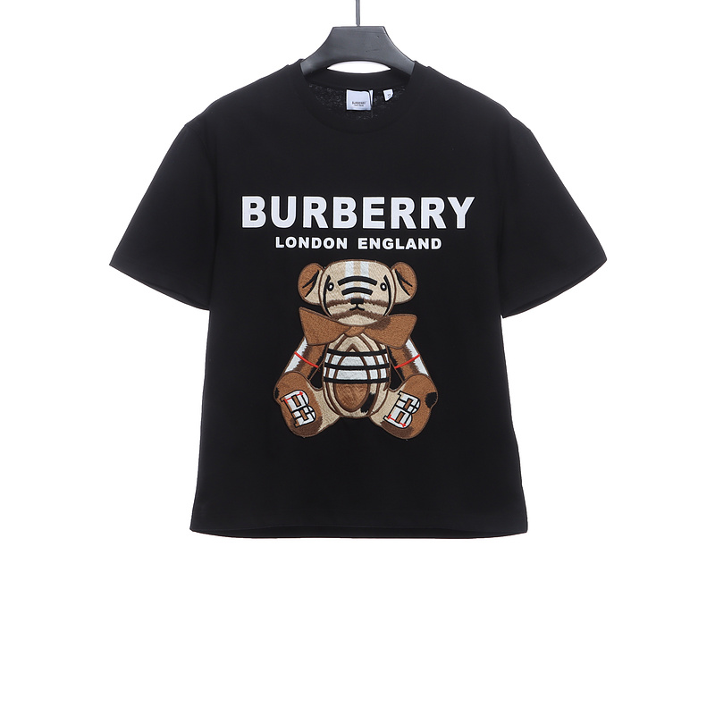 Burberry logo embroidered teddy bear short sleeves
