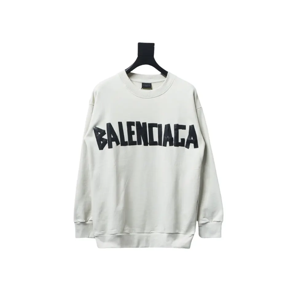 New Tape Type Hoodie Oversized in White and Black archetype fleece