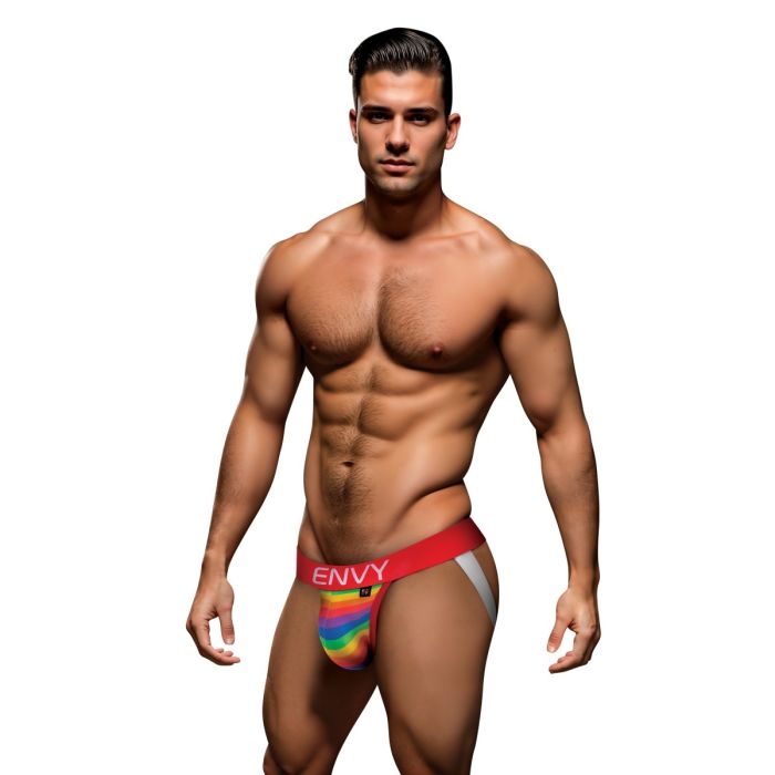 Rainbow Pride Jock - Red - S/M