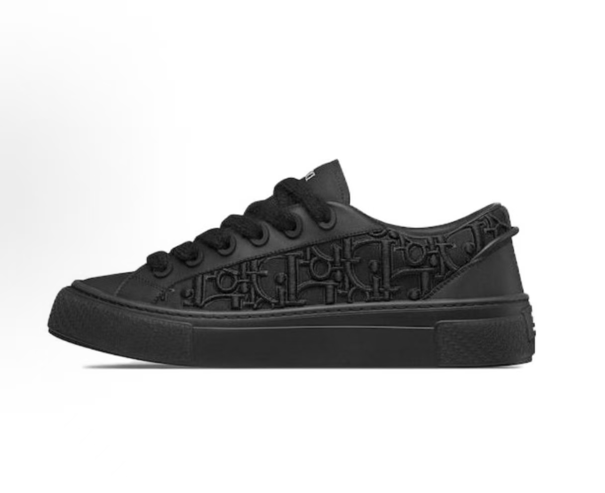 Dior B33 Sneaker Black Smooth Calfskin Oblique Raised Embroidery  3SN303ZYQ_H900