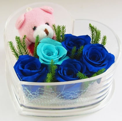 Preserve flowers Heart box 5 flowers
