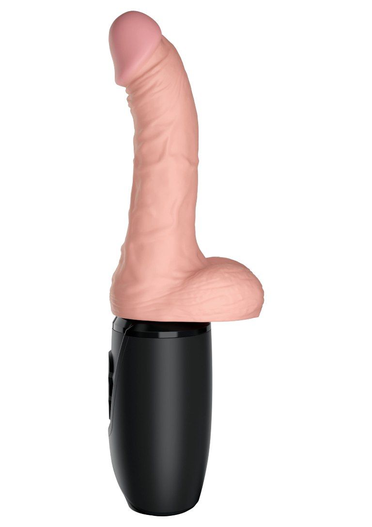 Triple Threat Thrusting Cock 6.5" - Flesh