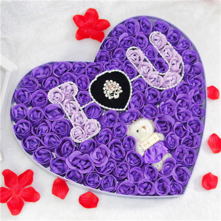 100 Romantic IU Bear Ring Purple
