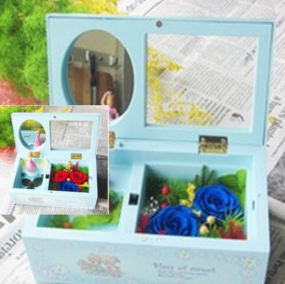 Preserve flowers Music box Two flowers