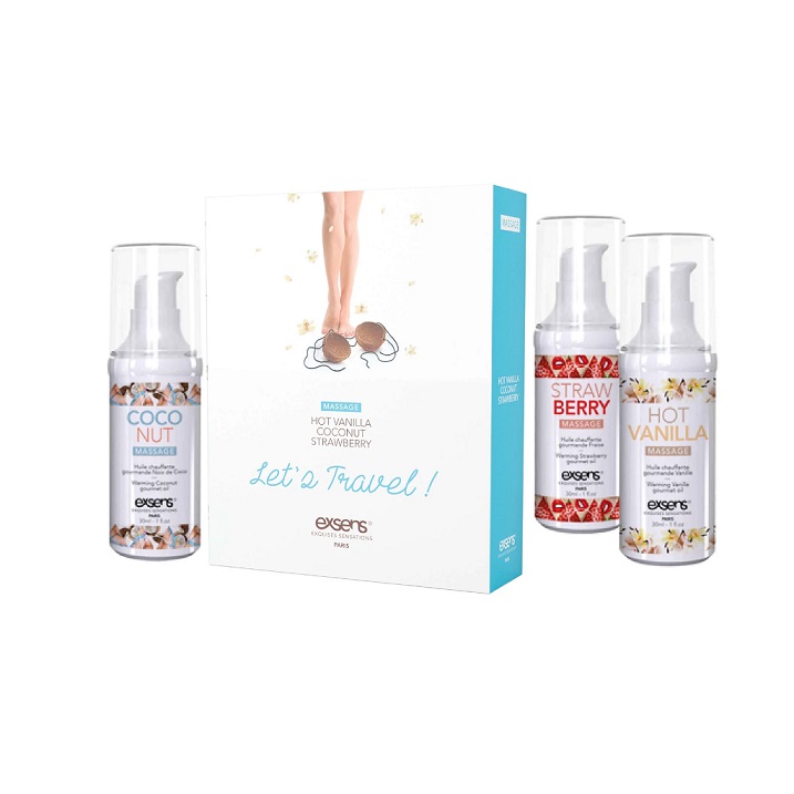 Let's Travel Warming Massage Oils Set - 3x30ml