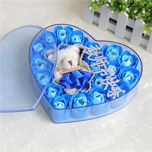 18 soap flowers teacher blue
