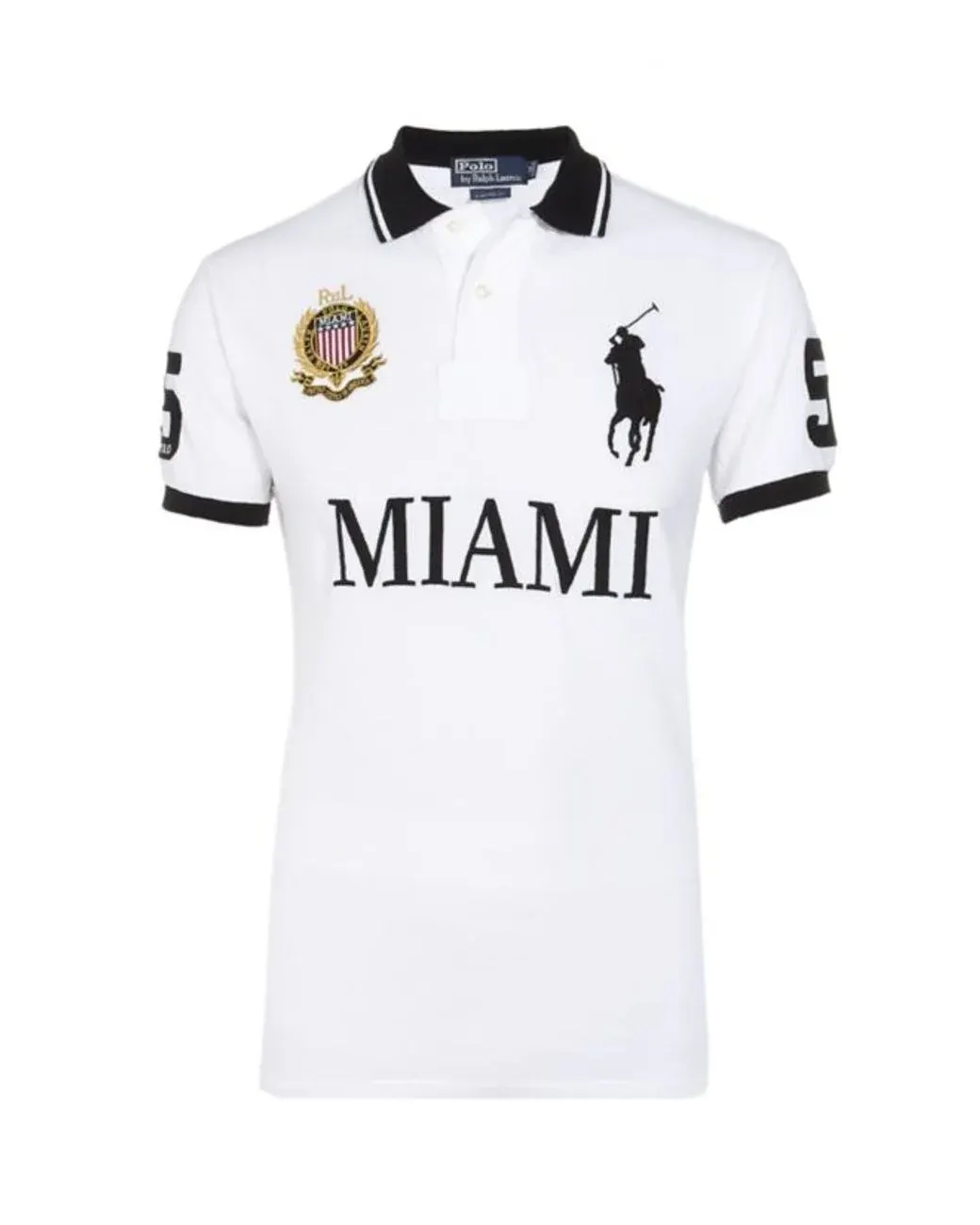 Polo Ralph Lauren Men’s White Miami Custom Fit Polo Shirt