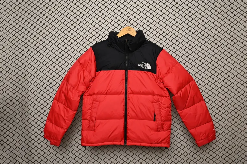 The North Face Splicing White And Red