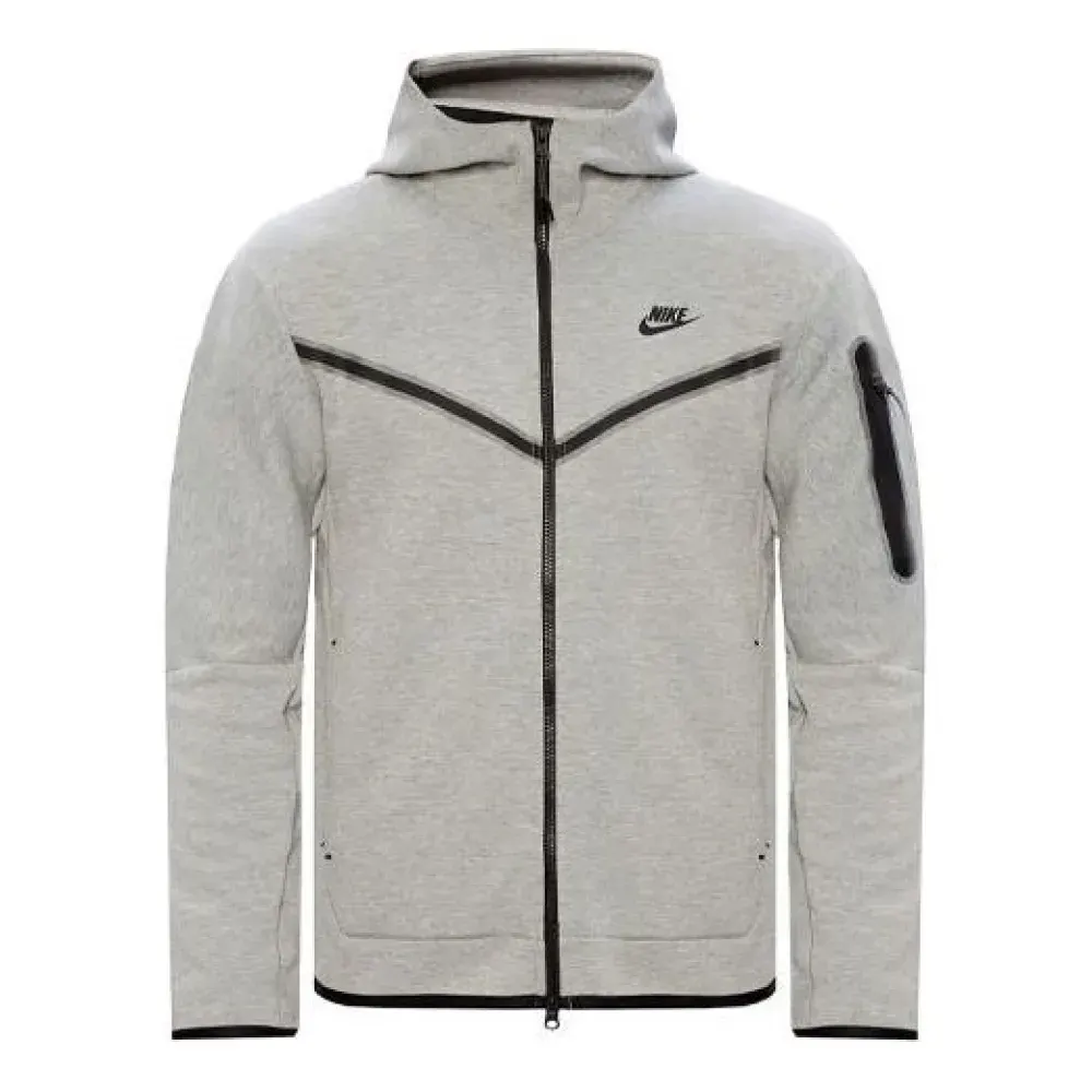 Nike Sportswear Tech Fleece Full-Zip Hoodie Heather Grey