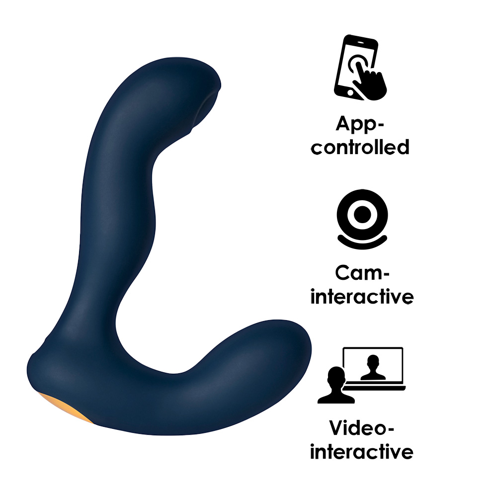 Iker Neo Interactive Prostate Perineum Vibrator - Navy Blue