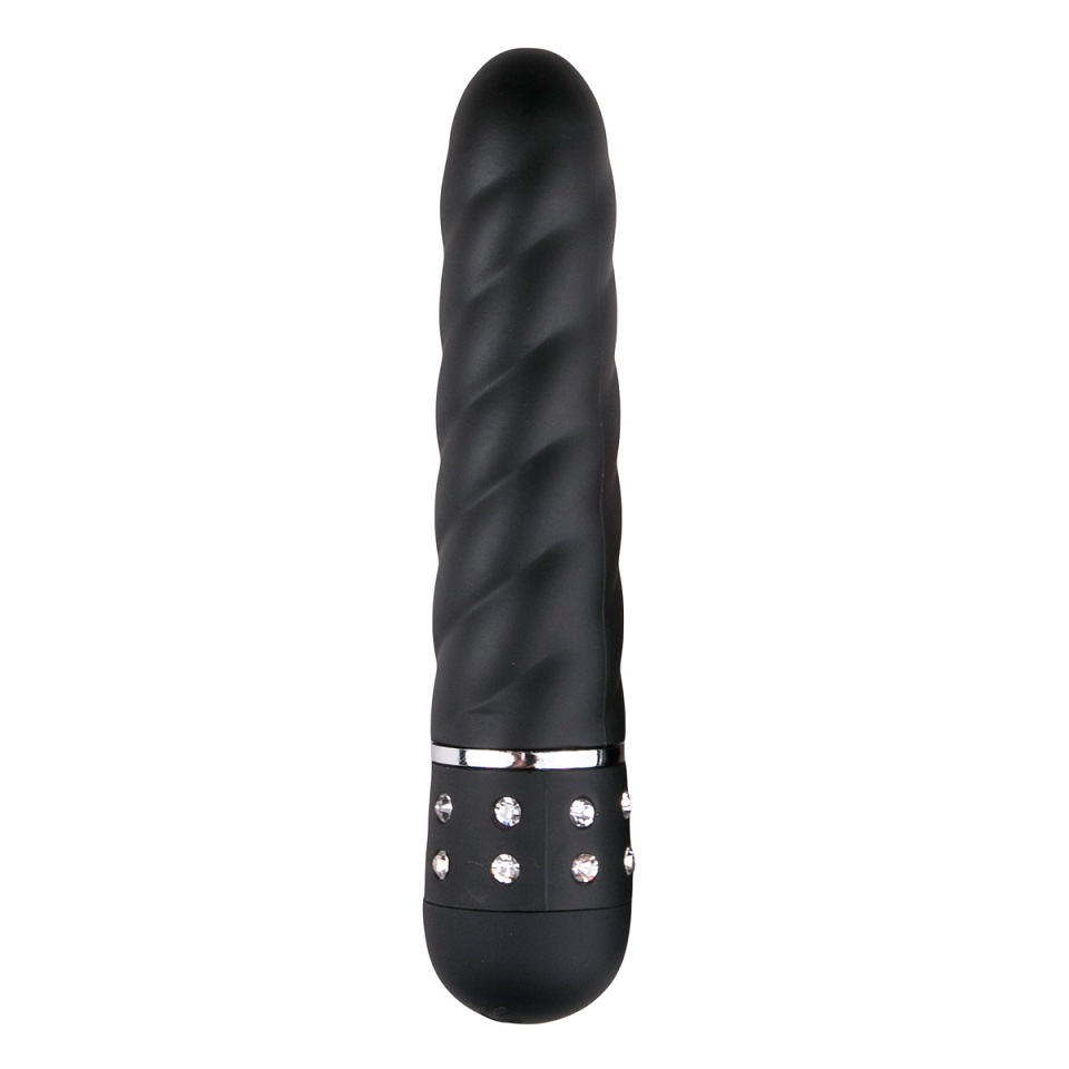 Diamond Twisted Mini Vibrator - Black