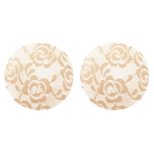 Silicone Lace Nipple Covers - Nude