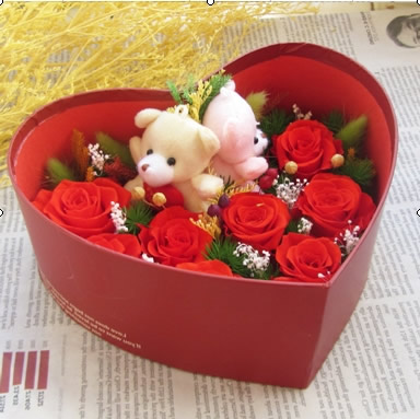 Preservation of flowers Big Jiu Flower Heart Box