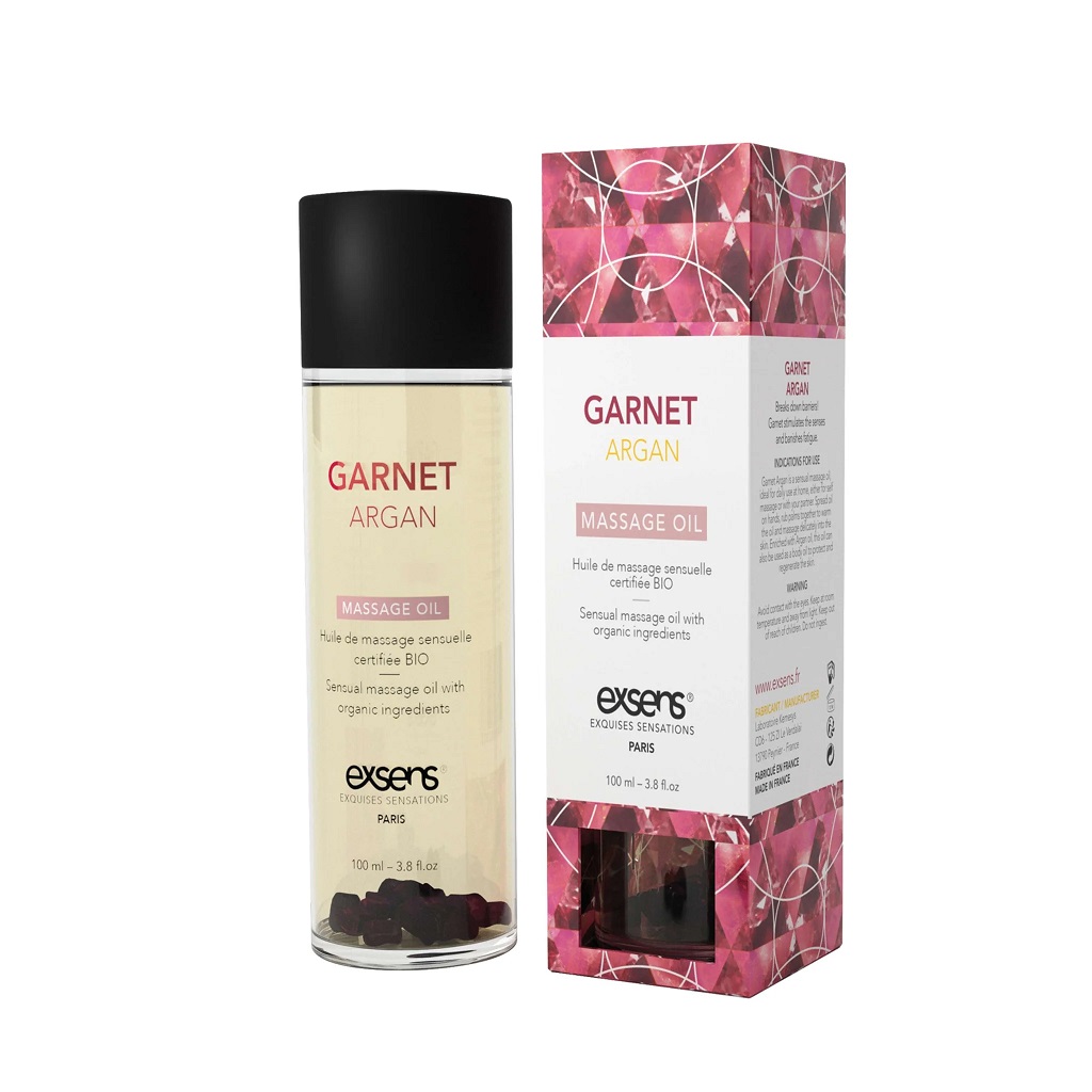 Garnet Argan Massage Oil W Gemstones - 100ml