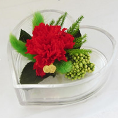 Preservation of flowers Carnation heart box