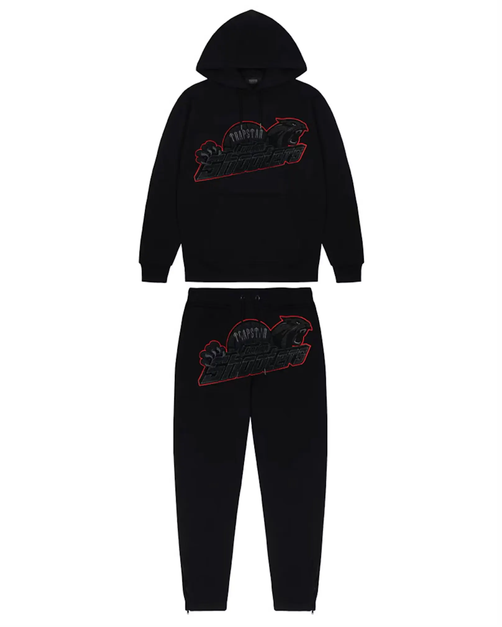 Trapstar Shooters Hoodie Tracksuit Black/Red