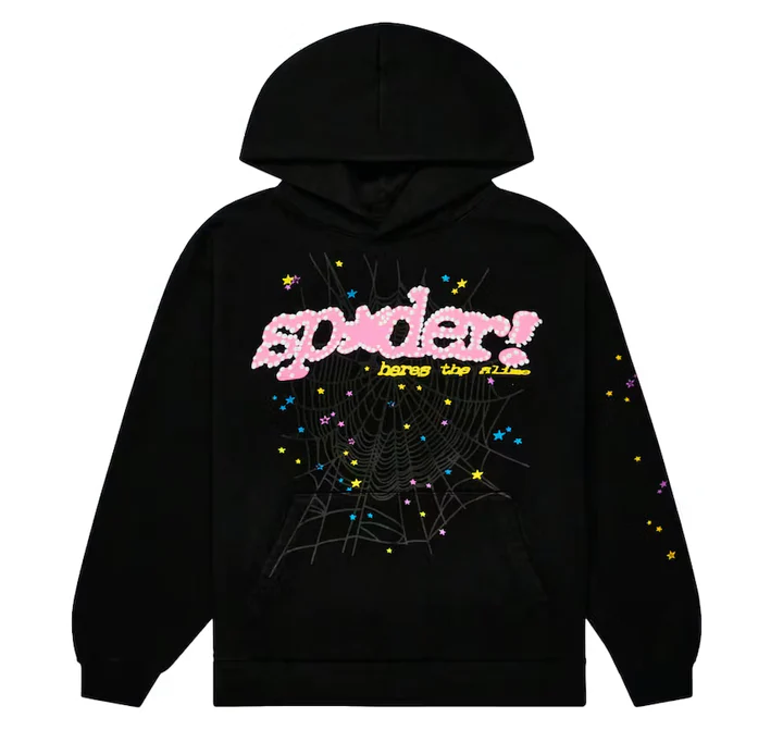 Sp5der P*NK V2 Hoodie Black