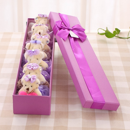 Seven Fairy Bear Gift Box-Purple