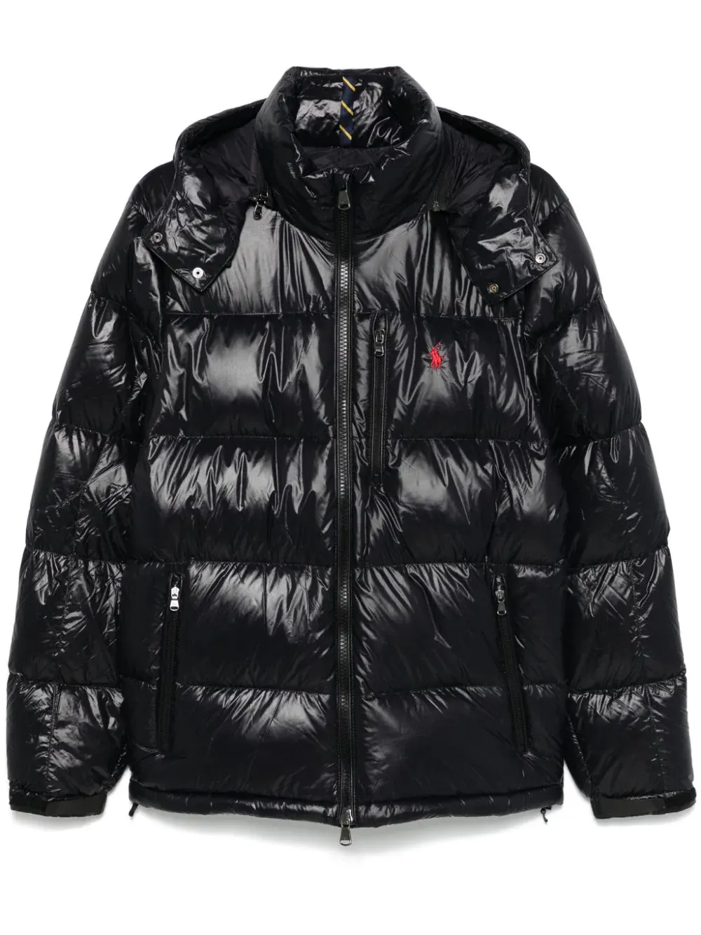 Polo Ralph Lauren The Gorham Glossed Down Jacket Black Glossy