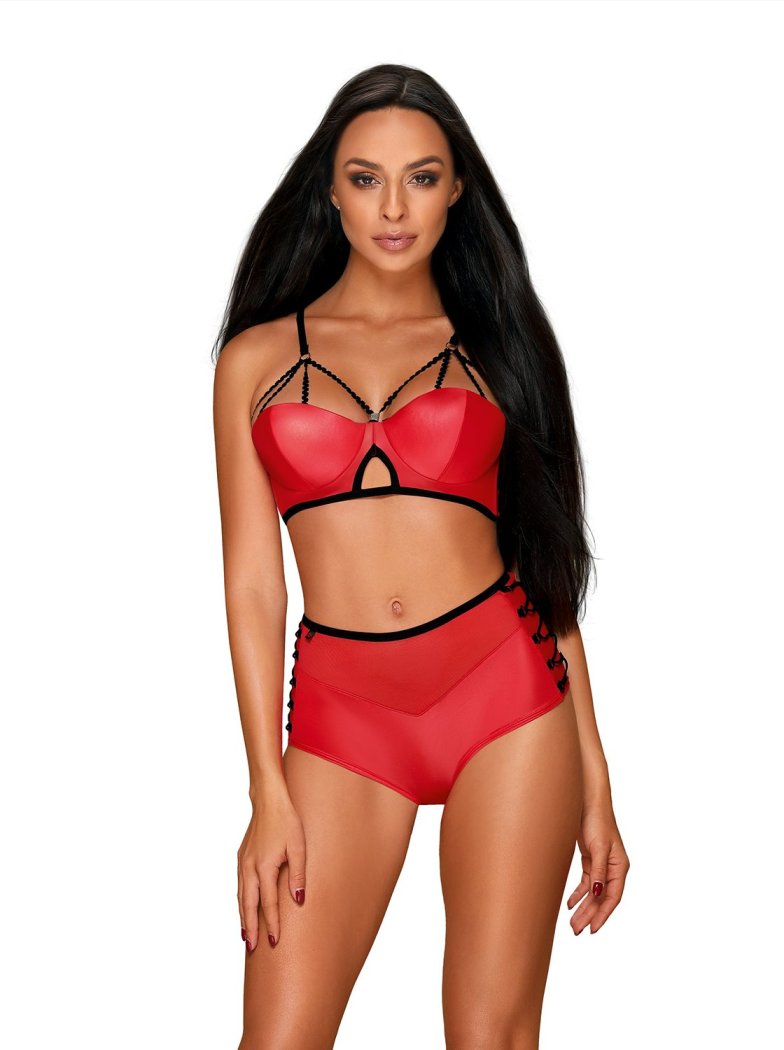 Leatheria 2-pcs Set - Red - L/XL