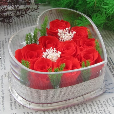 Preserve flowers Nine Flower Heart Box