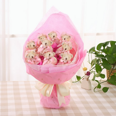 Lace Bear Pink Little Cute