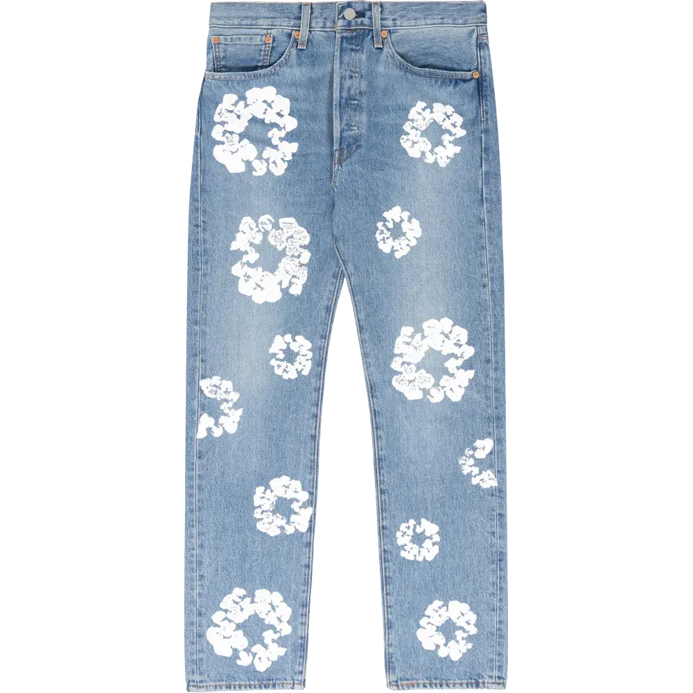 DENIM TEARS THE COTTON WREATH JEAN LIGHT WASH