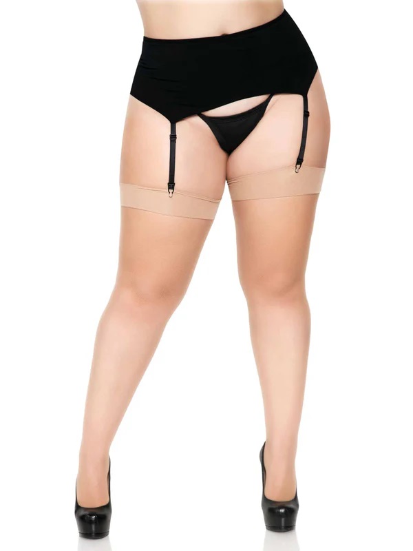 Micro Net Stockings - Nude - Plus Size
