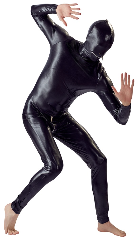Male Full Body Suit L - Black