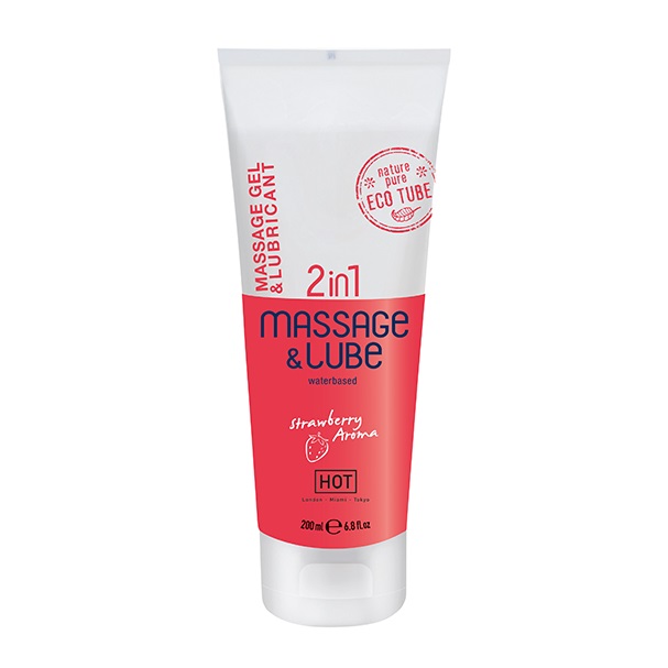 Silky Touch Massage & Lube 2in1 - Strawberry - 200ml