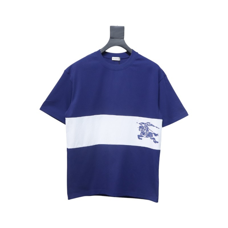 Burberry White striped horse print short sleeves