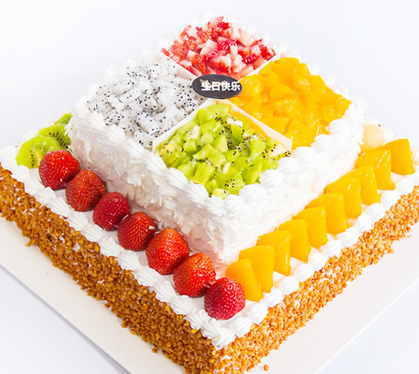 2-layer fruit fresh milk cake