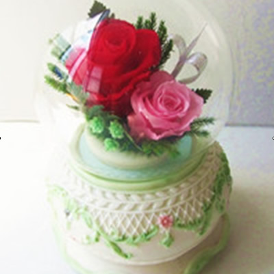 Flower Preservation Resin Music Box
