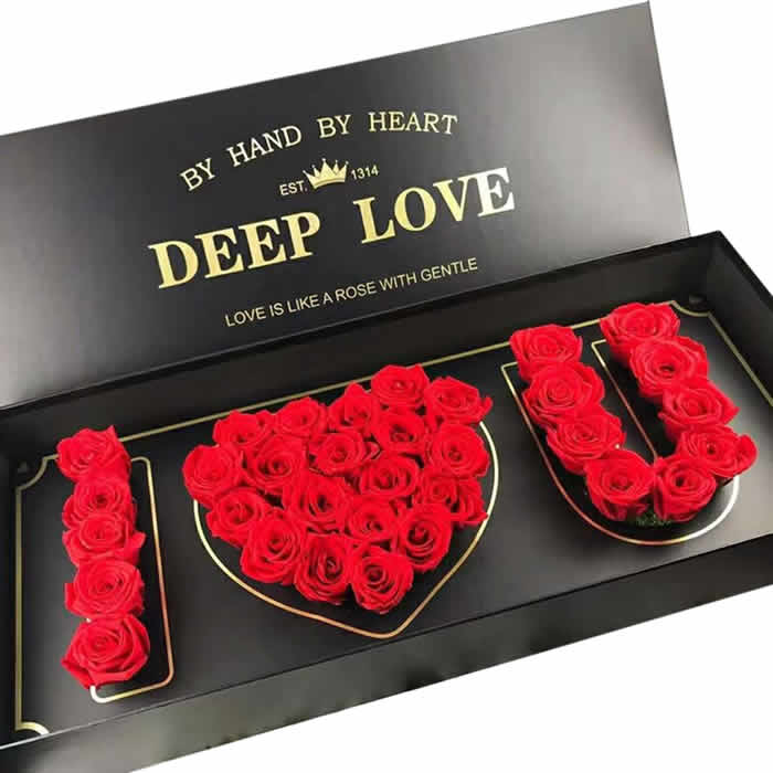 love rose gift box-true love forever