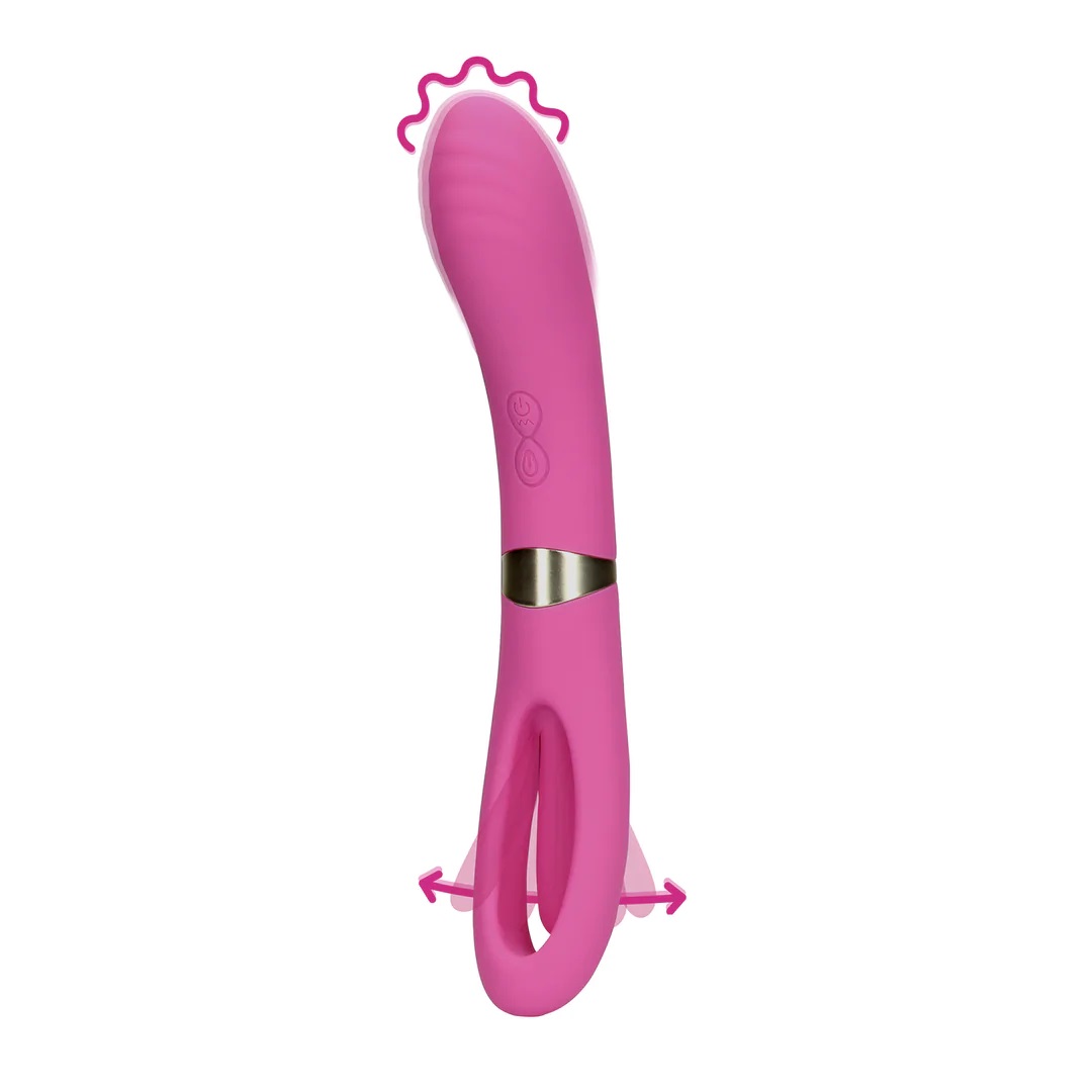 Double Sided Flapping Vibrator - Pink