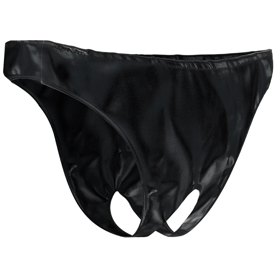 Crotchless Hole Panty - Black