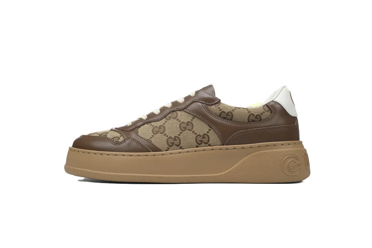 Gucci GG Embossed low-top Brown