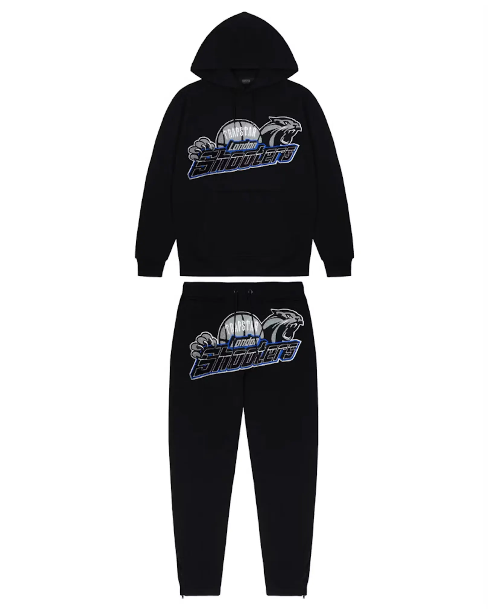 Trapstar Shooters Hoodie Tracksuit Black/Teal