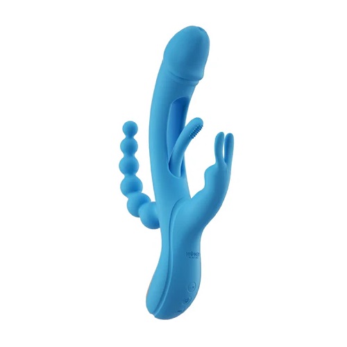 Trilux App Rabbit Vibrator W Beads - Blue