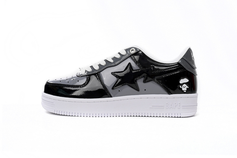 A Bathing Ape Bape Sta Low Black Grey Baolan 1H20 191 046