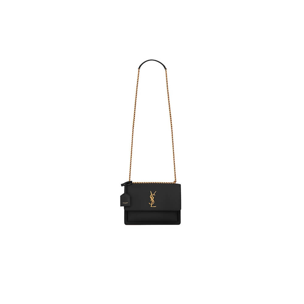 SUNSET MEDIUM CHAIN BAG IN SMOOTH LEATHER
