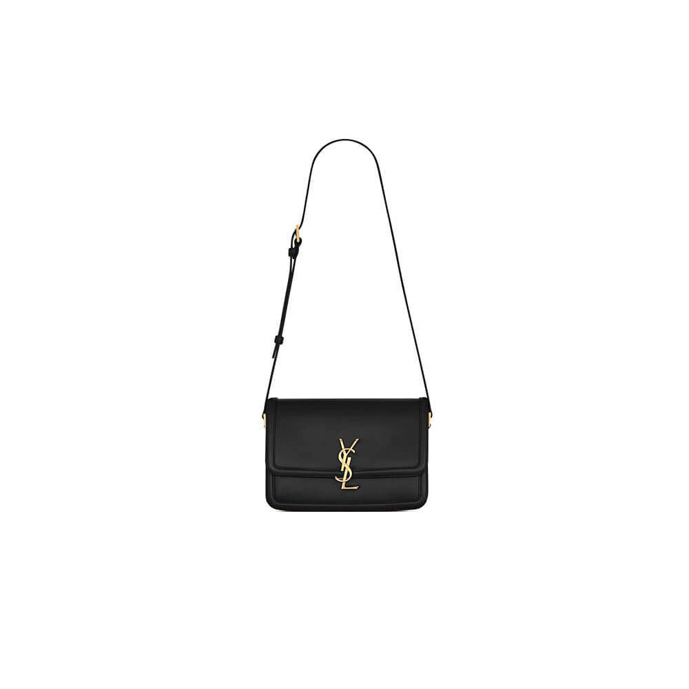 SOLFERINO MEDIUM SATCHEL IN BOX SAINT LAURENT LEATHER