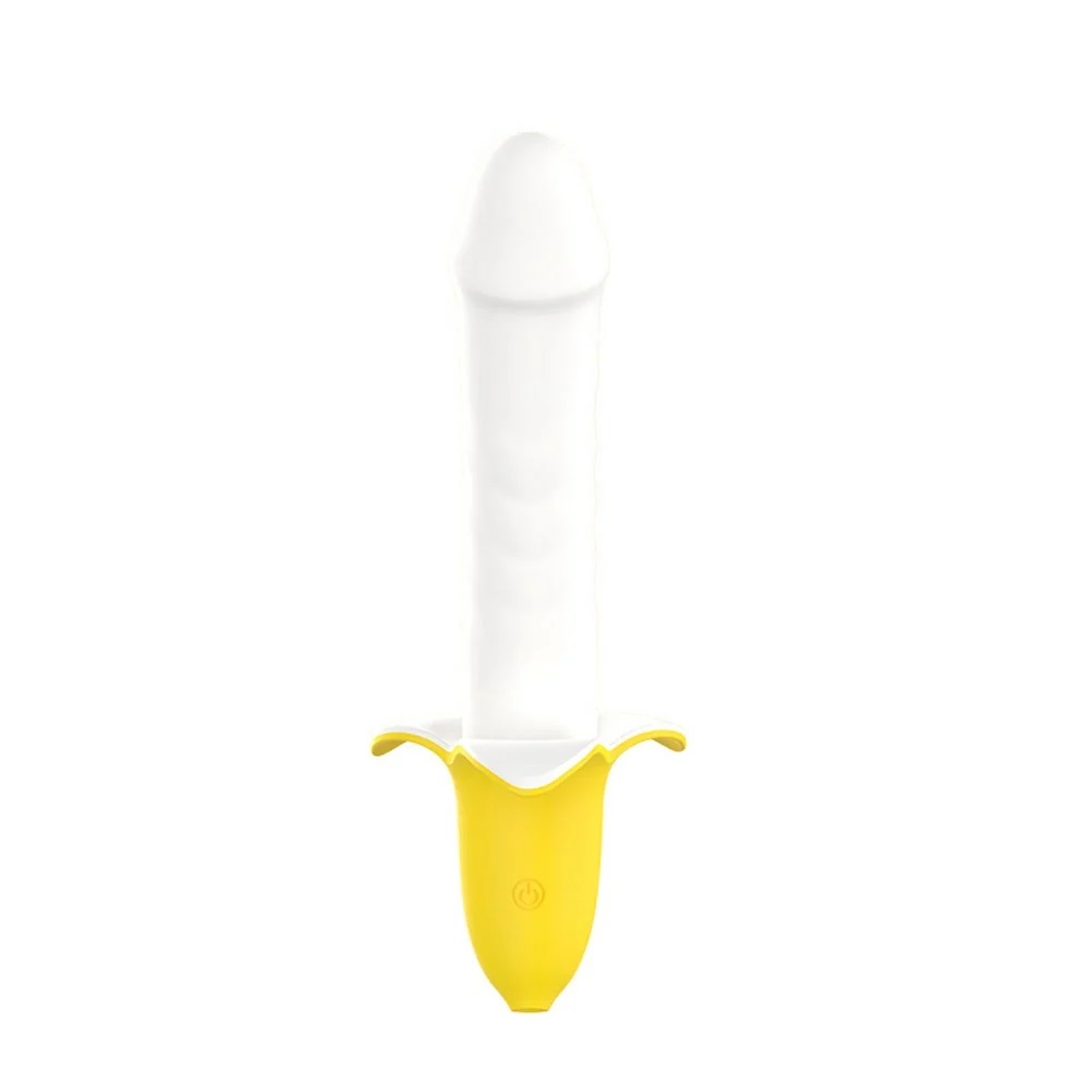 Thrusting Banana Vibrator - Yellow